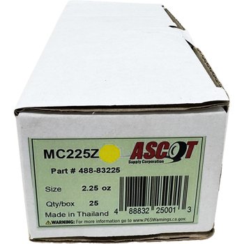 Ascot MC Style Coated Zinc Clip-On Wheel Weight 2.50oz - Box of 20