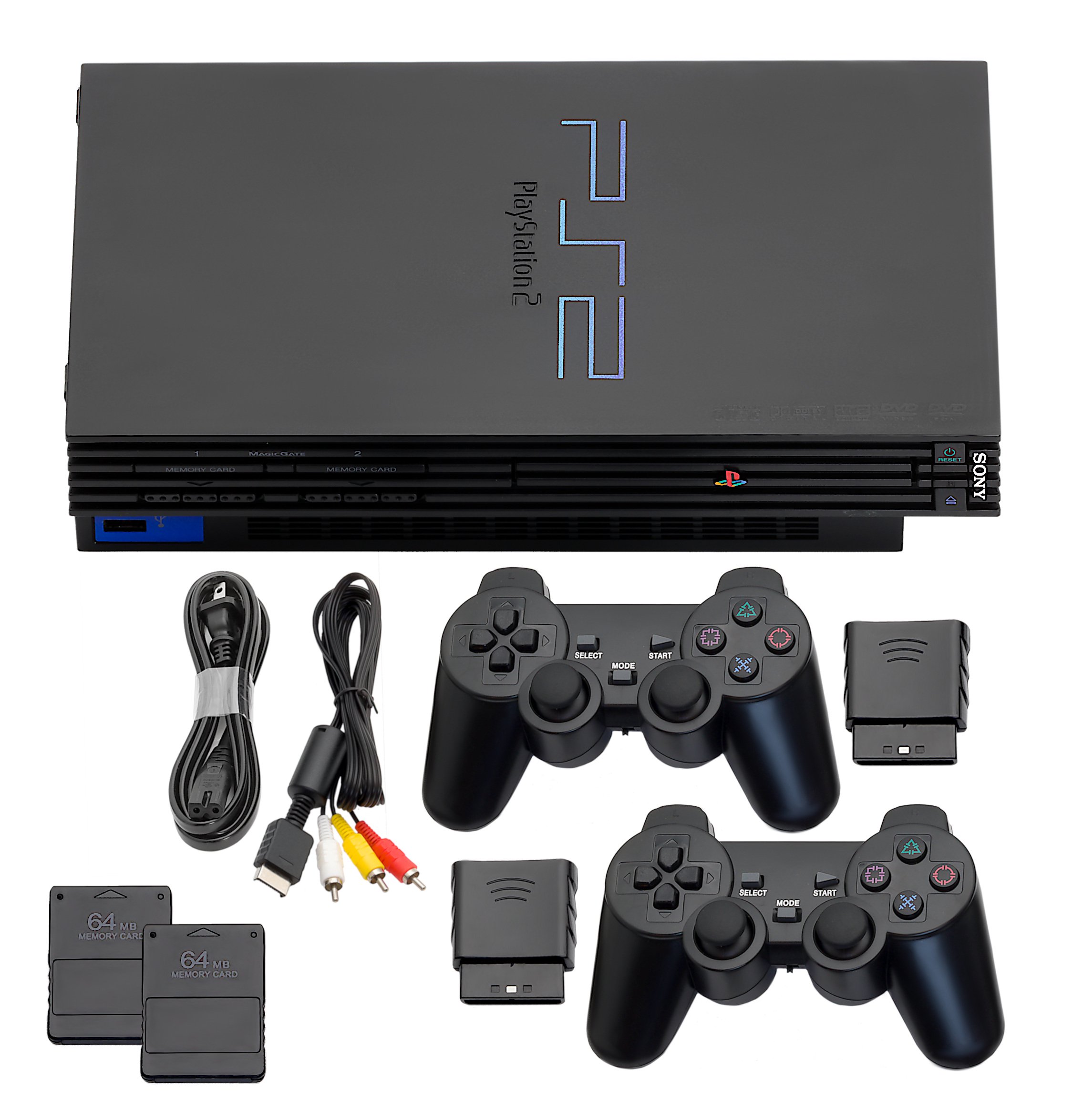 Guaranteed PlayStation 2 PS2 Game Console + Wireless Controllers +