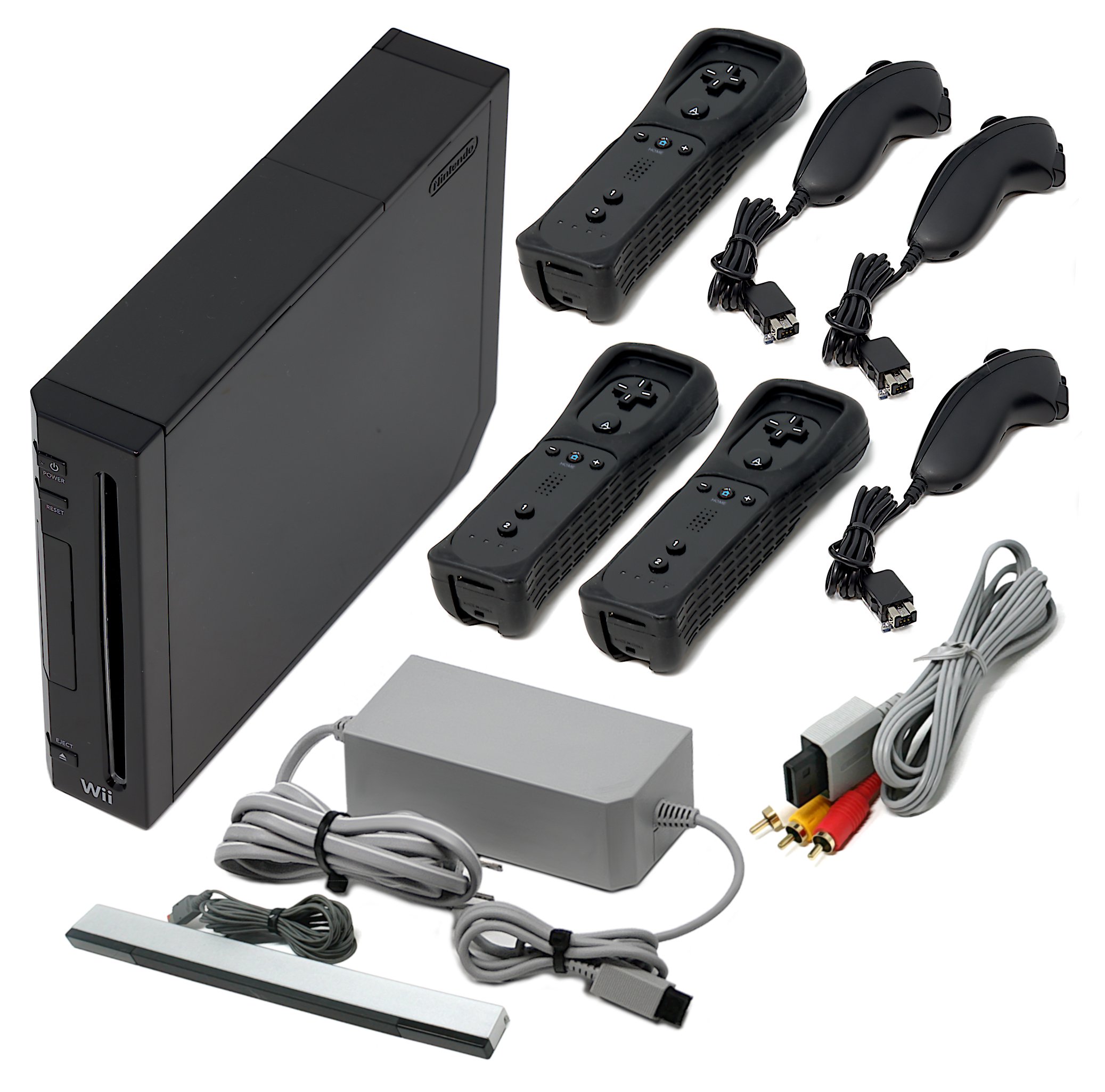 Nintendo Wii Console + GameCube Compatible + Pick 1-4 Remotes, Wii Sports & More