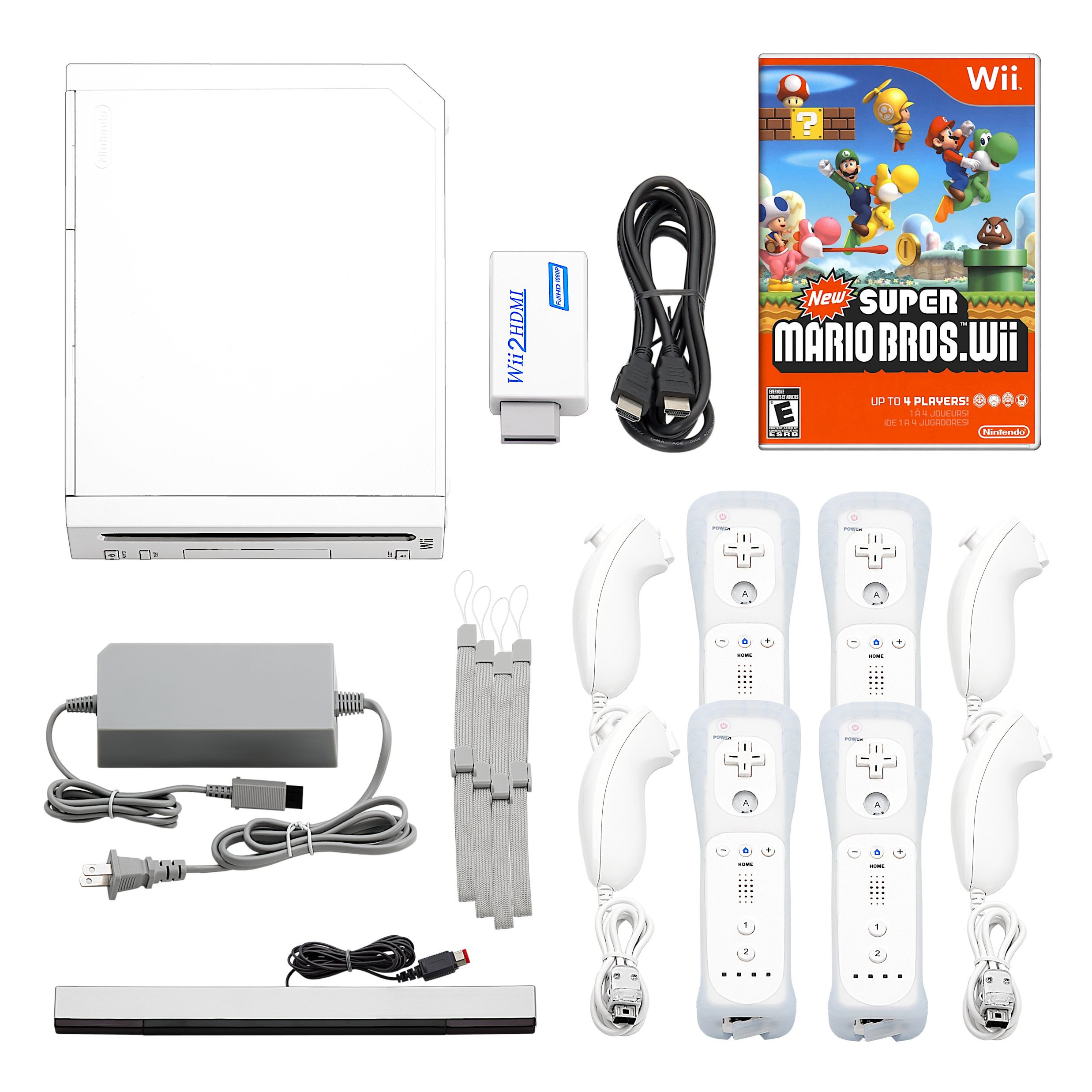 Nintendo Wii Console HD + Pick 1-4 Voomwa Remotes, Wii Sports