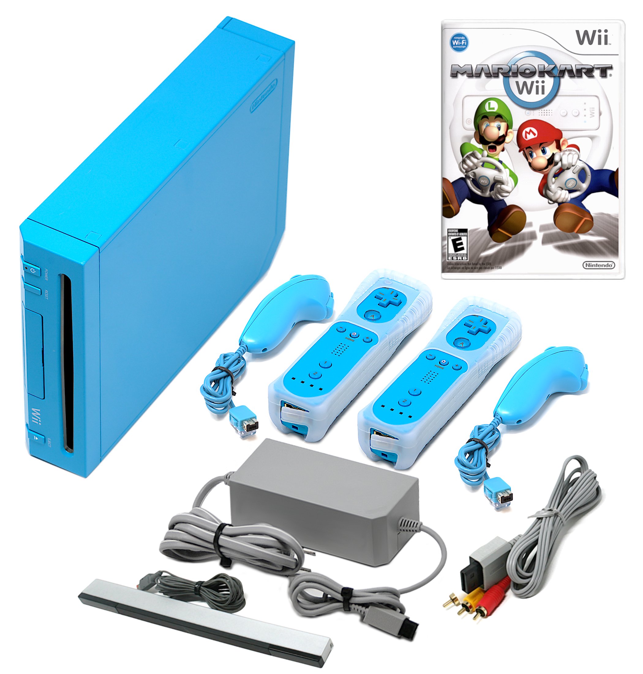 Nintendo Wii Game Console + Pick 1-4 Remotes, Wii Sports, Mario