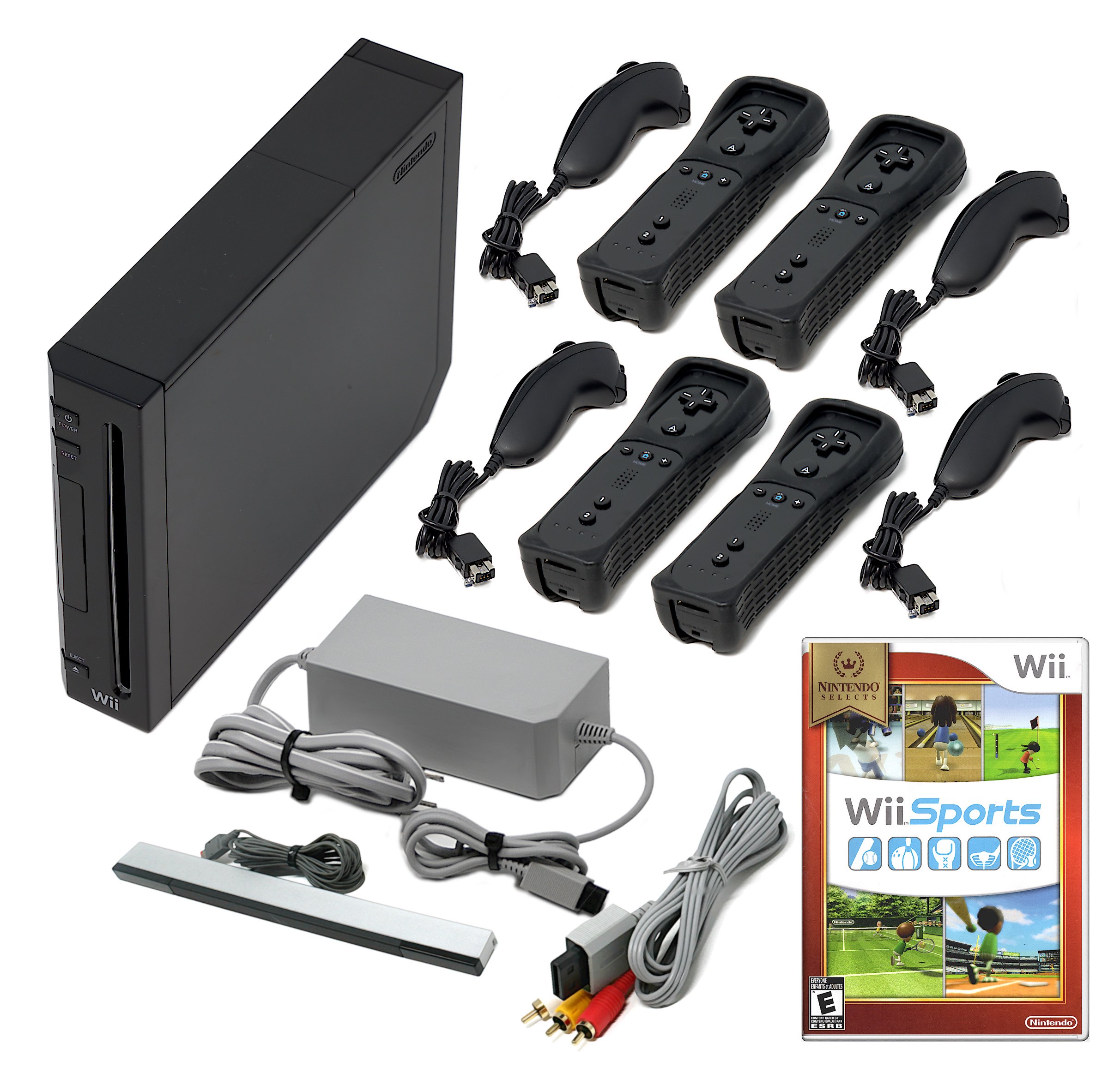 Nintendo Wii Game Console + Pick 1-4 Remotes, Wii Sports, Mario