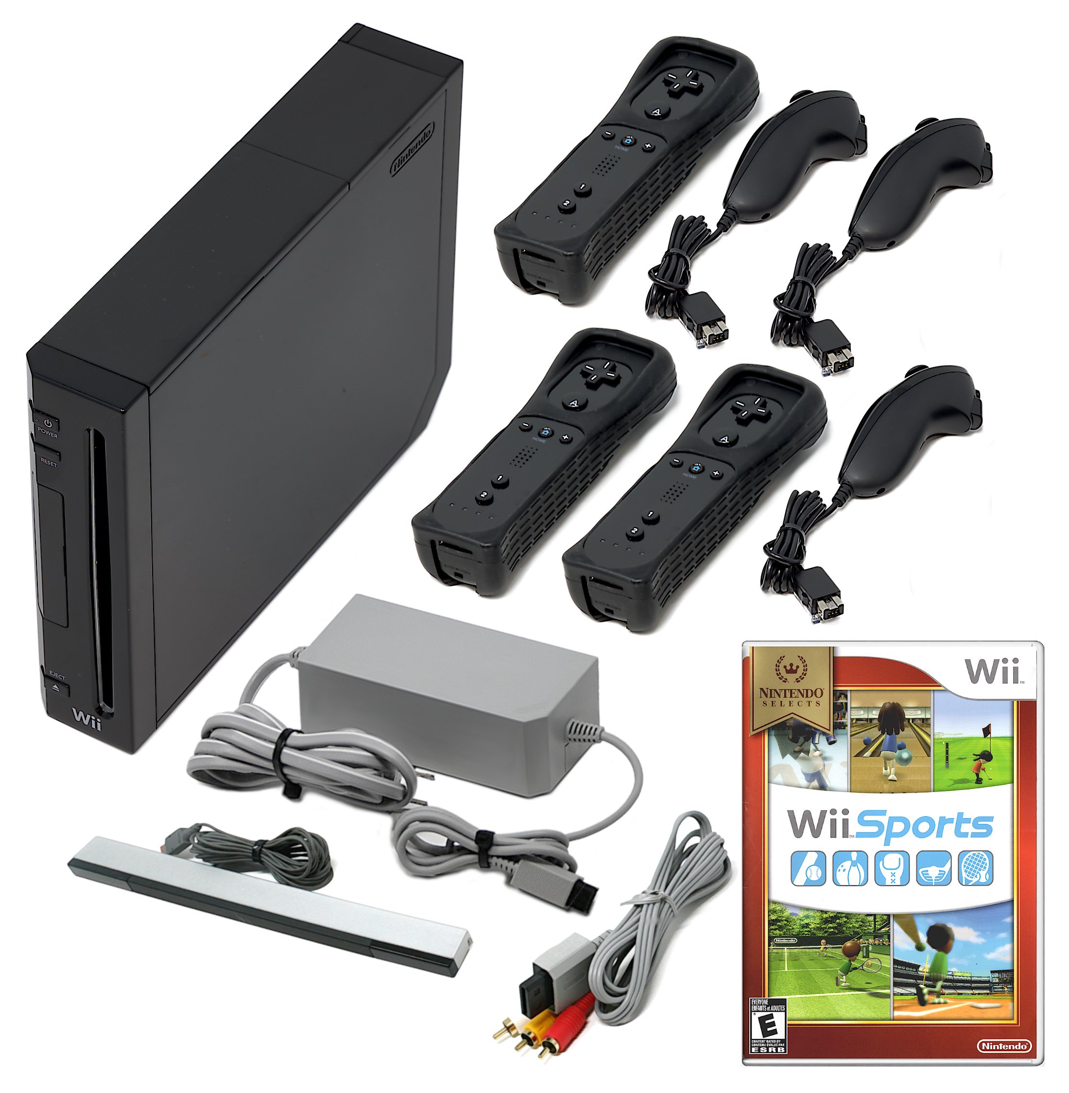 Nintendo Wii Game Console + Pick 1-4 Remotes, Wii Sports, Mario