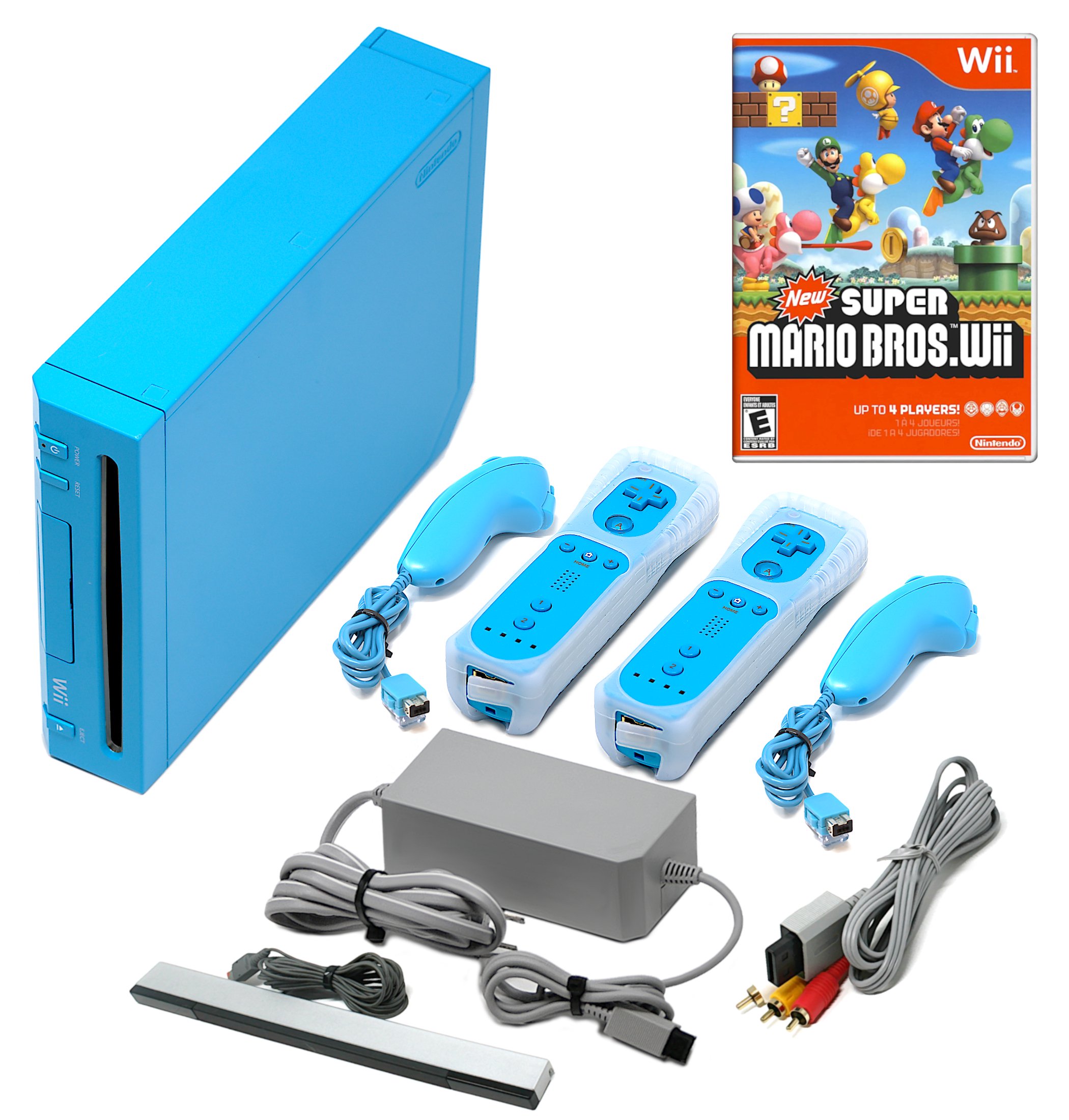 Nintendo Wii Game Console + Pick 1-4 Remotes, Wii Sports, Mario