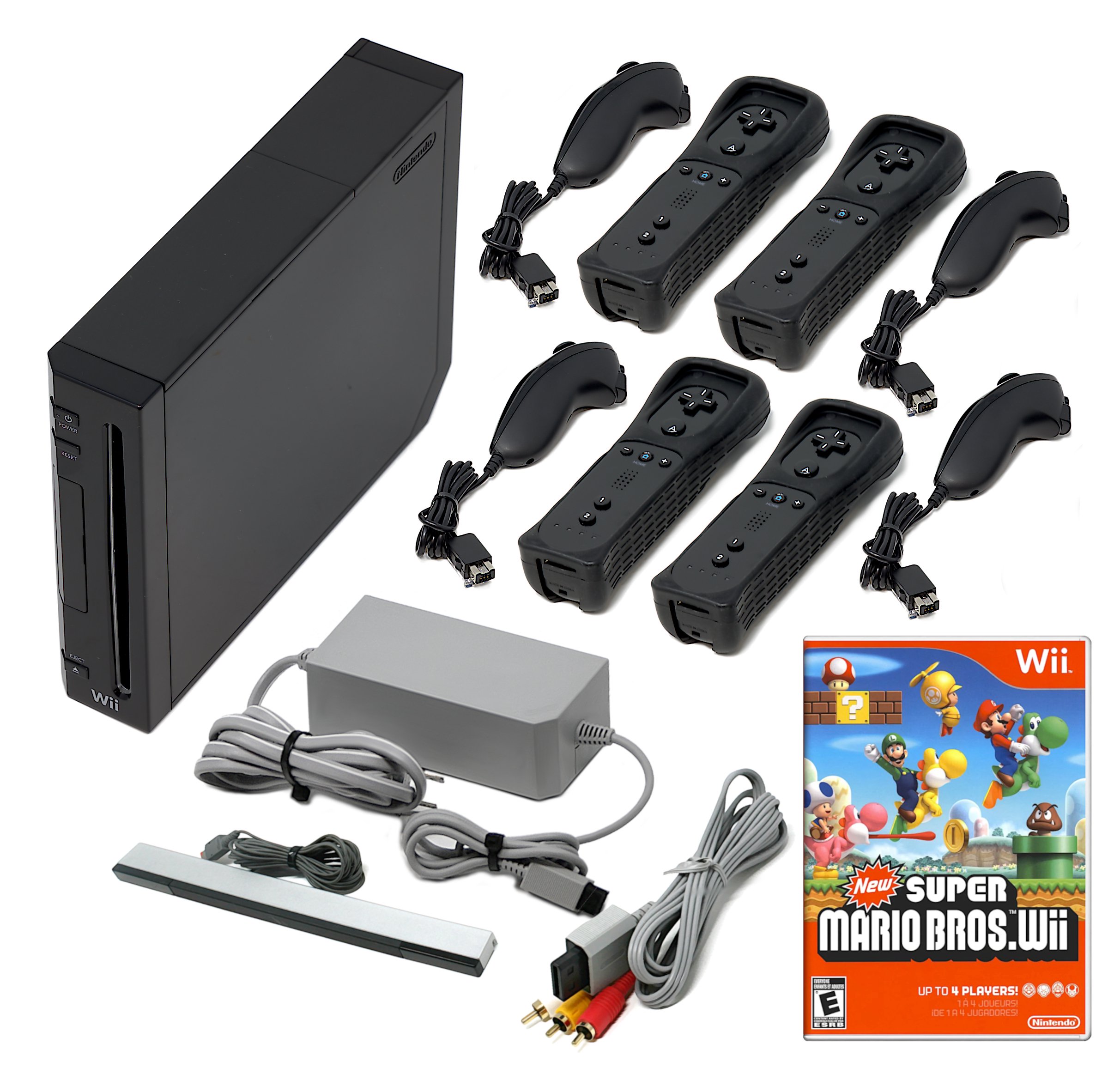 Nintendo Wii Game Console + Pick 1-4 Remotes, Wii Sports, Mario
