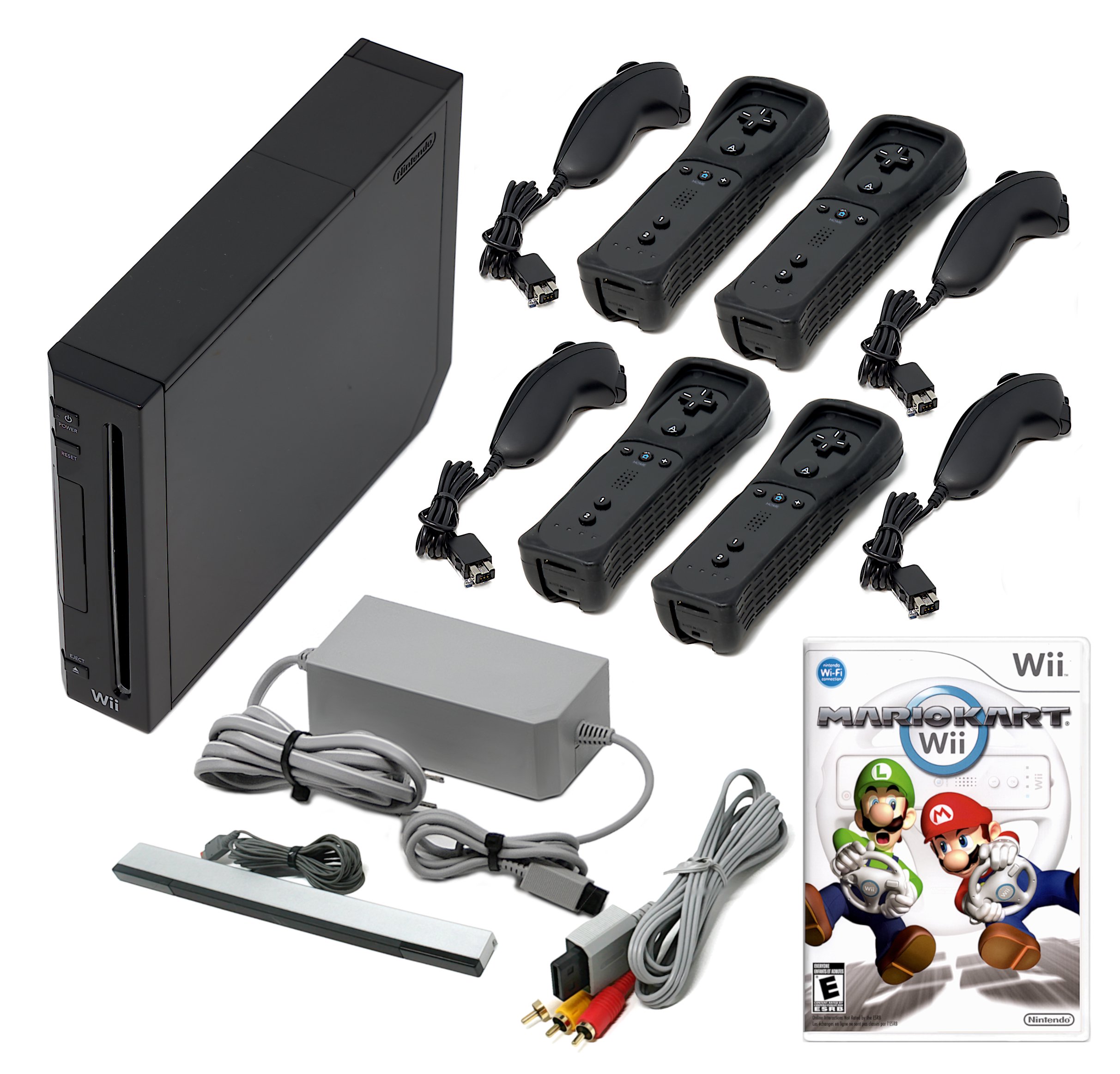 Nintendo Wii Game Console + Pick 1-4 Remotes, Wii Sports, Mario