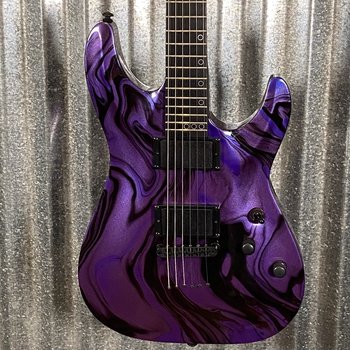 Schecter C-1 Hydro Dip Purple Obsidian Guitar #0583 | eBay